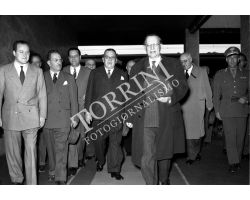1953 0373 De Gasperi Alcide alla stazione 
