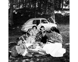Gita al Saltino picnic auto FIAT 600