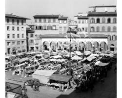 1960 09957 foto storiche firenze piazza dei ciompi logge del pesce mercato pulci 