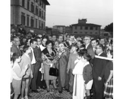 Foto storiche Firenze  La Pira  Inaugurazione cavalcavia Affrico   Piazza Alberti