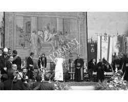 Foto storiche Firenze Papa Wojtyla Giovanni Paolo II alla Loggia dell\' Orcagna
