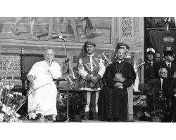 Foto storiche Firenze  Papa Wojtyla Giovanni Paolo II alla Loggia dell\' Orcagna