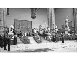 Foto storiche Firenze  Papa Wojtyla Giovanni Paolo II alla Loggia dell\' Orcagna