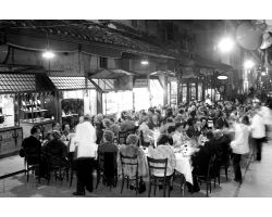 Foto storiche Firenze  cena degli orafi sul ponte vecchio