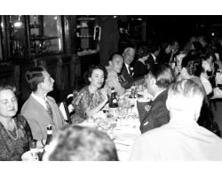 Foto storiche Firenze  cena degli orafi sul ponte vecchio