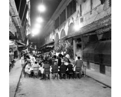 Foto storiche Firenze  cena degli orafi sul ponte vecchio