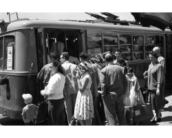 Foto storiche Livorno 1954  04998  Livorno tram Ardenza