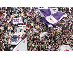 Foto storiche  campionato 91 92 Fiorentina Inter tifosi curva Fiesole