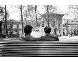  466 - Fidanzati su panchina nel giardino Piazza D\'Azeglio