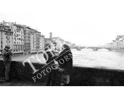 Arno in piena al Ponte santa trinita